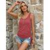 image:imageAUTOMET Tank Tops for Women Summer Sleeveless Loose Fit T Shirts Drawstring TeeRose Red