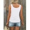 image:imageAUTOMET Tank Tops for Women Summer Sleeveless Loose Fit T Shirts Drawstring TeeWhite