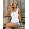 image:imageAUTOMET Tank Tops for Women Summer Sleeveless Loose Fit T Shirts Drawstring TeeWhite