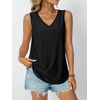 image:imageAUTOMET Women Summer Tank Top Eyelet Embroidery 2026 Spring Vacation Sleeveless V Neck Loose Fit Shirt Fashion Casual ClothesBlack