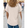 image:imageAUTOMET Women Tops Summer Sweaters Short Sleeve V Neck Henley Shirts Dressy Button BlousesApricot