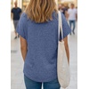 image:imageAUTOMET Women Tops Summer Sweaters Short Sleeve V Neck Henley Shirts Dressy Button BlousesBlue