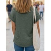 image:imageAUTOMET Women Tops Summer Sweaters Short Sleeve V Neck Henley Shirts Dressy Button BlousesGreen
