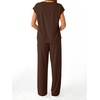image:imageAUTOMET Womens 2 Piece Lounge Set Casual Cap Sleeve Top Wide Leg Pants Summer Vacation OutfitsCocca