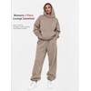 image:imageAUTOMET Womens 2 Piece Lounge Sweat Sets Fall Fashion Matching SweatsuitsCoffeegrey