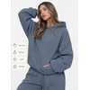 image:imageAUTOMET Womens 2 Piece Lounge Sweat Sets Fall Fashion Matching SweatsuitsDustyblue