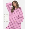 image:imageAUTOMET Womens 2 Piece Lounge Sweat Sets Fall Fashion Matching SweatsuitsPink Polka Dot