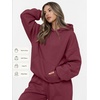 image:imageAUTOMET Womens 2 Piece Lounge Sweat Sets Fall Fashion Matching SweatsuitsRed