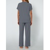 image:imageAUTOMET Womens 2 Piece Matching Lounge Sets 2026 Summer Mock Neck Sweatsuits Short Sleeve Loungewear Travel OutfitsBlue Grey