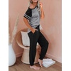 image:imageAUTOMET Womens 2 Piece Pajama Set Summer Lounge Sets Sleepwear with PocketsBlack