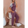 image:imageAUTOMET Womens 2 Piece Pajama Set Summer Lounge Sets Sleepwear with PocketsFuchsia