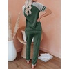 image:imageAUTOMET Womens 2 Piece Pajama Set Summer Lounge Sets Sleepwear with PocketsGreen
