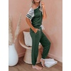 image:imageAUTOMET Womens 2 Piece Pajama Set Summer Lounge Sets Sleepwear with PocketsGreen