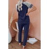 image:imageAUTOMET Womens 2 Piece Pajama Set Summer Lounge Sets Sleepwear with PocketsNavy Blue