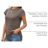 image:imageAUTOMET Womens Cap Sleeve Shirts Summer Soft Business Casual Tops for WorkCoffeegrey