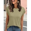 image:imageAUTOMET Womens Cap Sleeve Shirts Summer Soft Business Casual Tops for WorkLightgreen