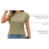 image:imageAUTOMET Womens Cap Sleeve Shirts Summer Soft Business Casual Tops for WorkLightgreen