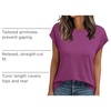 image:imageAUTOMET Womens Cap Sleeve Shirts Summer Soft Business Casual Tops for WorkPurplered