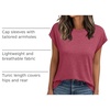 image:imageAUTOMET Womens Cap Sleeve Shirts Summer Soft Business Casual Tops for WorkRed