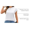 image:imageAUTOMET Womens Cap Sleeve Shirts Summer Soft Business Casual Tops for WorkWhite