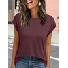 image:imageAUTOMET Womens Cap Sleeve Shirts Summer Soft Business Casual Tops for WorkWinered