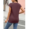 image:imageAUTOMET Womens Cap Sleeve Shirts Summer Soft Business Casual Tops for WorkWinered