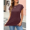 image:imageAUTOMET Womens Cap Sleeve Shirts Summer Soft Business Casual Tops for WorkWinered