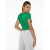 image:imageAUTOMET Womens Double Lined Short Sleeve Square Neck Crop TopGreen