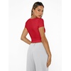 image:imageAUTOMET Womens Double Lined Short Sleeve Square Neck Crop TopRed