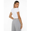 image:imageAUTOMET Womens Double Lined Short Sleeve Square Neck Crop TopWhite
