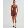image:imageAUTOMET Womens Flattering Shaping Jumpsuit Romper for Summer 2026Brown