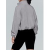 image:imageAUTOMET Womens Fleece Jackets Zip Up Oversized Cropped SweatshirtsGrey