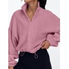 image:imageAUTOMET Womens Fleece Jackets Zip Up Oversized Cropped SweatshirtsHotpink