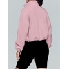 image:imageAUTOMET Womens Fleece Jackets Zip Up Oversized Cropped SweatshirtsPink