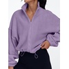image:imageAUTOMET Womens Fleece Jackets Zip Up Oversized Cropped SweatshirtsPurple