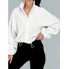 image:imageAUTOMET Womens Fleece Jackets Zip Up Oversized Cropped SweatshirtsWhite