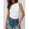 image:imageAUTOMET Womens Going Out Tank Tops Sleeveless Summer 2026 Trendy Cute Shirts Boat Neck Basic Y2K Fashion Outfits ClothesWhite