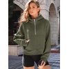 image:imageAUTOMET Womens Hoodies Half Zip Up Casual Comfort Fall Clothes 2026Armygreen