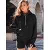 image:imageAUTOMET Womens Hoodies Half Zip Up Casual Comfort Fall Clothes 2026Black