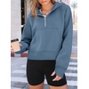 image:imageAUTOMET Womens Hoodies Half Zip Up Casual Comfort Fall Clothes 2026Blue