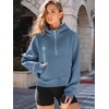 image:imageAUTOMET Womens Hoodies Half Zip Up Casual Comfort Fall Clothes 2026Blue