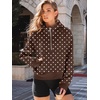 image:imageAUTOMET Womens Hoodies Half Zip Up Casual Comfort Fall Clothes 2026Brown White Spots
