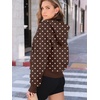 image:imageAUTOMET Womens Hoodies Half Zip Up Casual Comfort Fall Clothes 2026Brown White Spots