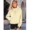 image:imageAUTOMET Womens Hoodies Half Zip Up Casual Comfort Fall Clothes 2026Butter Yellow