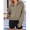 image:imageAUTOMET Womens Hoodies Half Zip Up Casual Comfort Fall Clothes 2026Coffee