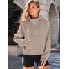 image:imageAUTOMET Womens Hoodies Half Zip Up Casual Comfort Fall Clothes 2026Coffeegrey