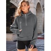 image:imageAUTOMET Womens Hoodies Half Zip Up Casual Comfort Fall Clothes 2026Darkgrey