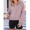 image:imageAUTOMET Womens Hoodies Half Zip Up Casual Comfort Fall Clothes 2026Darkpink