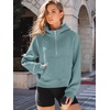 image:imageAUTOMET Womens Hoodies Half Zip Up Casual Comfort Fall Clothes 2026Green