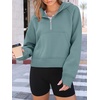 image:imageAUTOMET Womens Hoodies Half Zip Up Casual Comfort Fall Clothes 2026Green